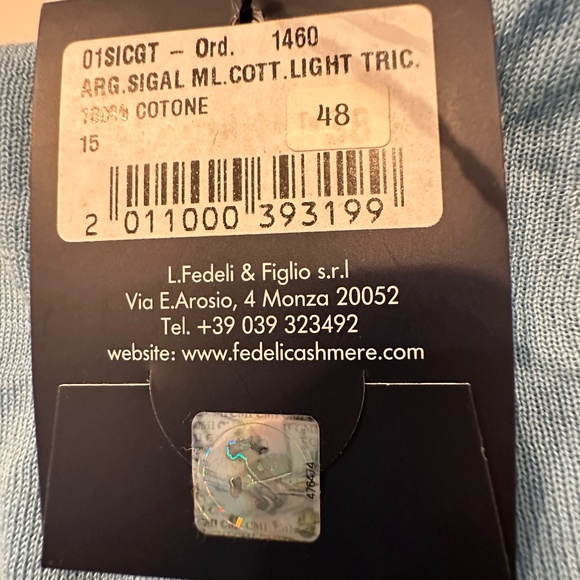 A BABY BLUE ROUND NECK SWEATER - Picture 5 of 5